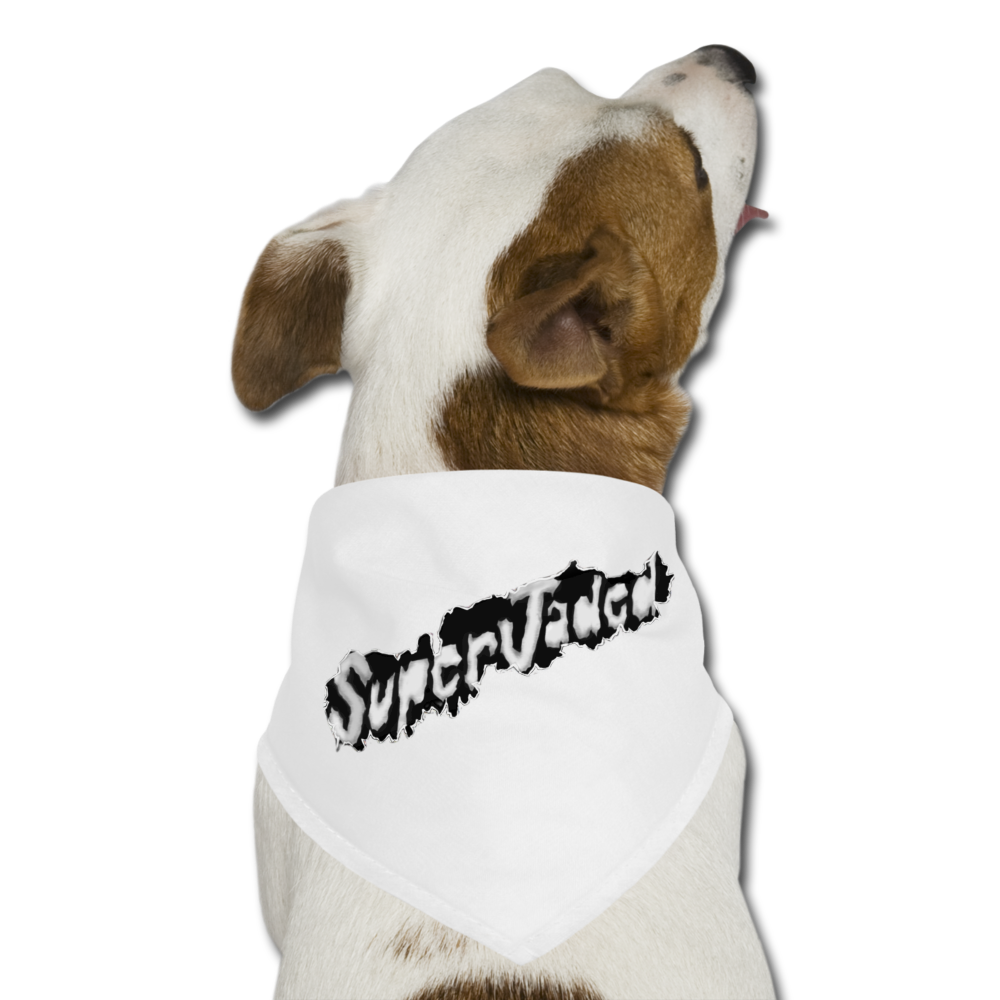 SuperJaded Logo Dog Bandana - white