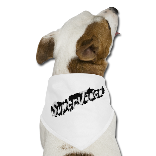 SuperJaded Logo Dog Bandana - white