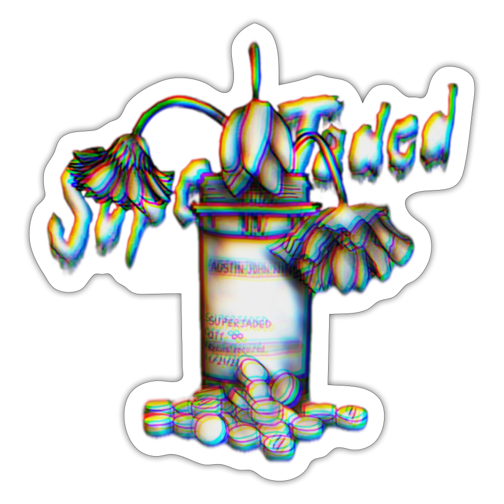 SuperJaded Refills Required Sticker - white matte