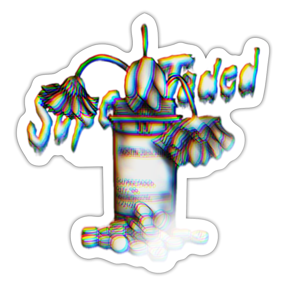 SuperJaded Refills Required Sticker - white glossy