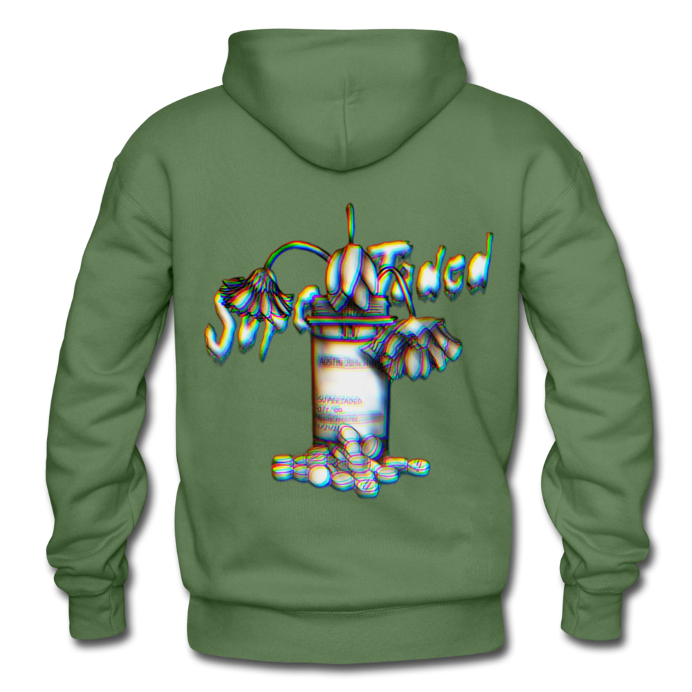 Unisex SuperJaded Refills Required Heavy Blend Hoodie - military green