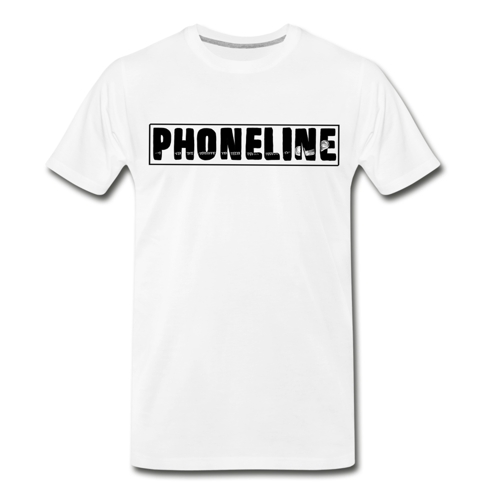 Men's Phoneline Premium T-Shirt - white