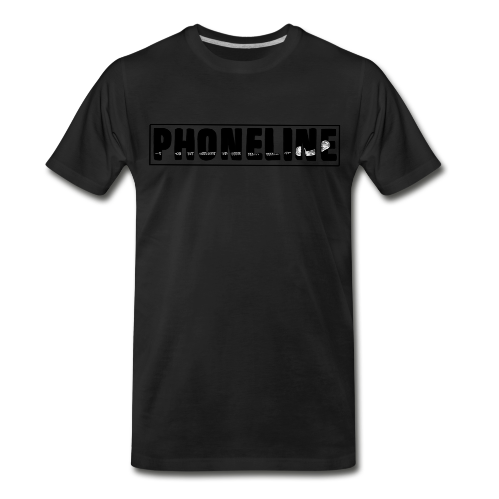 Men's Phoneline Premium T-Shirt - black