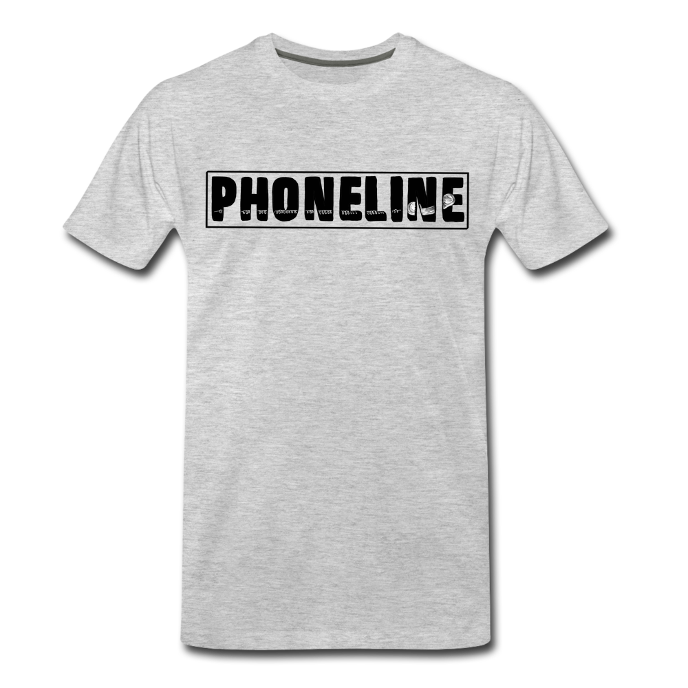 Men's Phoneline Premium T-Shirt - heather gray