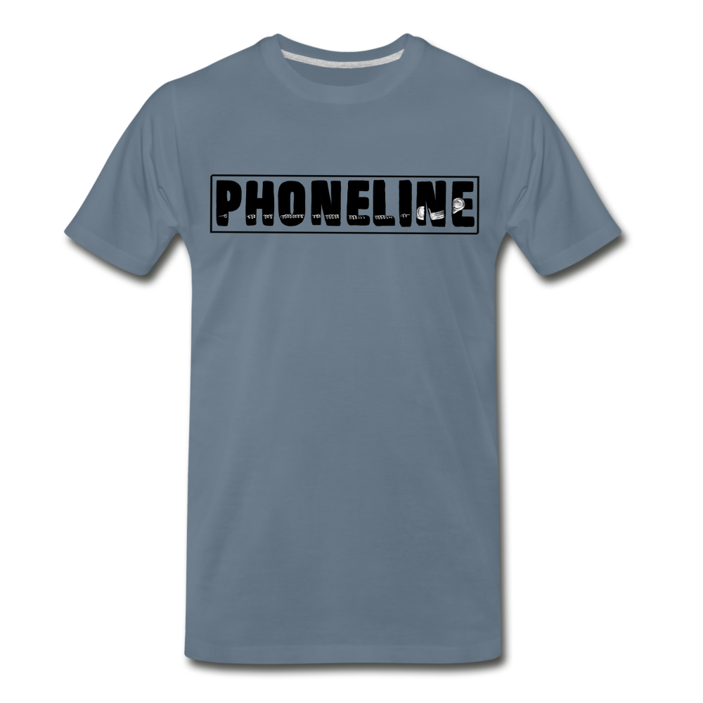 Men's Phoneline Premium T-Shirt - steel blue