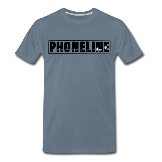 Men's Phoneline Premium T-Shirt - steel blue