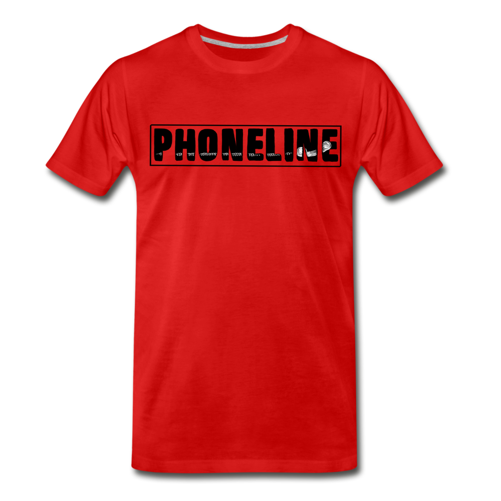 Men's Phoneline Premium T-Shirt - red