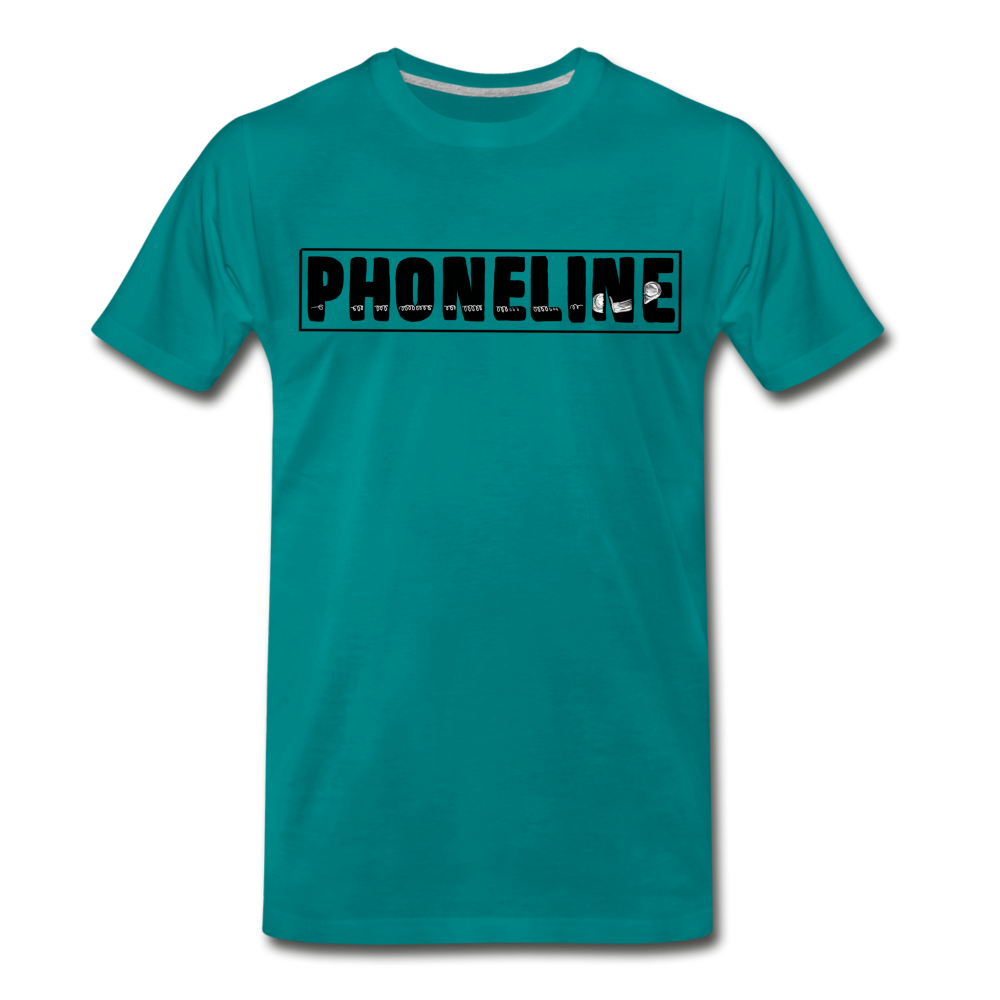 Men's Phoneline Premium T-Shirt - teal