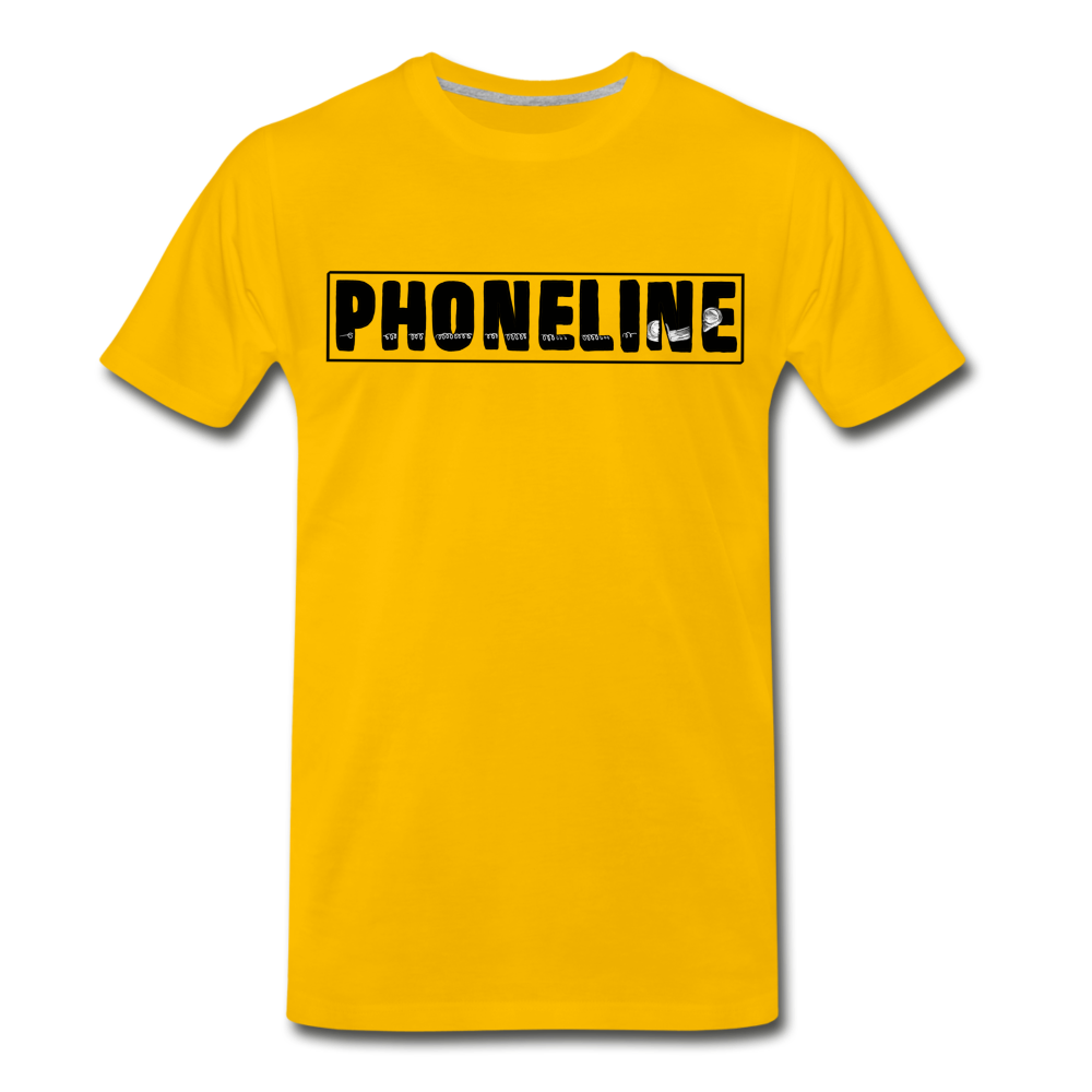 Men's Phoneline Premium T-Shirt - sun yellow