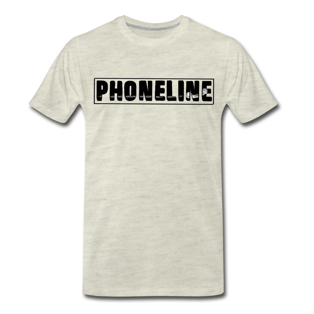 Men's Phoneline Premium T-Shirt - heather oatmeal