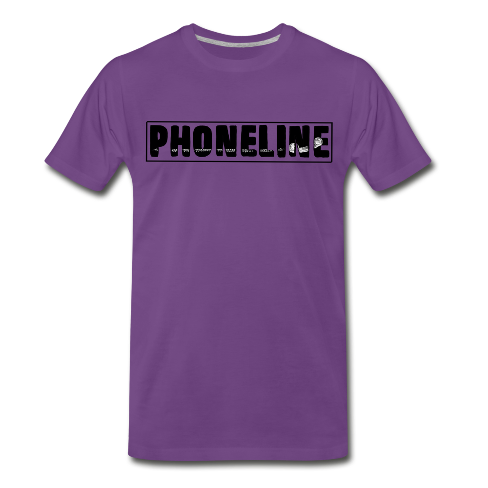 Men's Phoneline Premium T-Shirt - purple