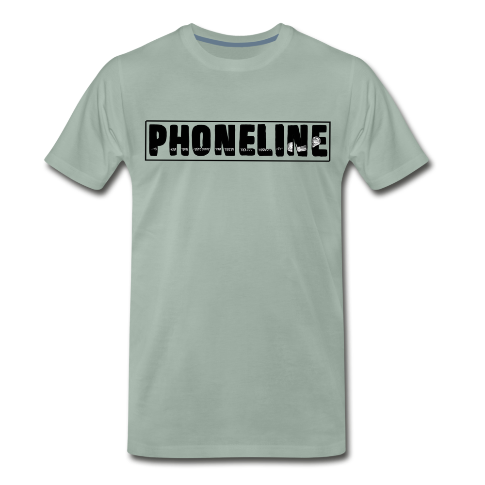 Men's Phoneline Premium T-Shirt - steel green