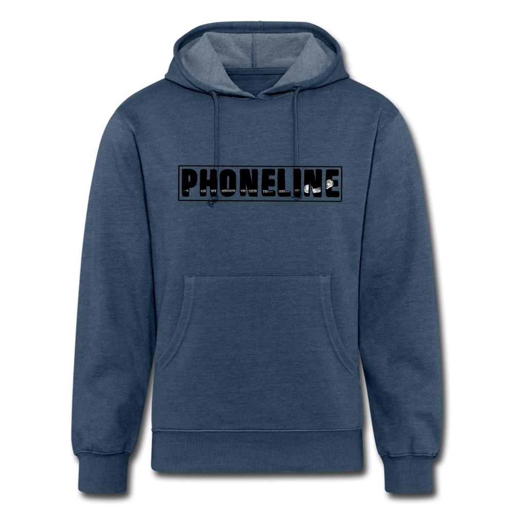 Unisex Organic Phoneline Hoodie - heather navy