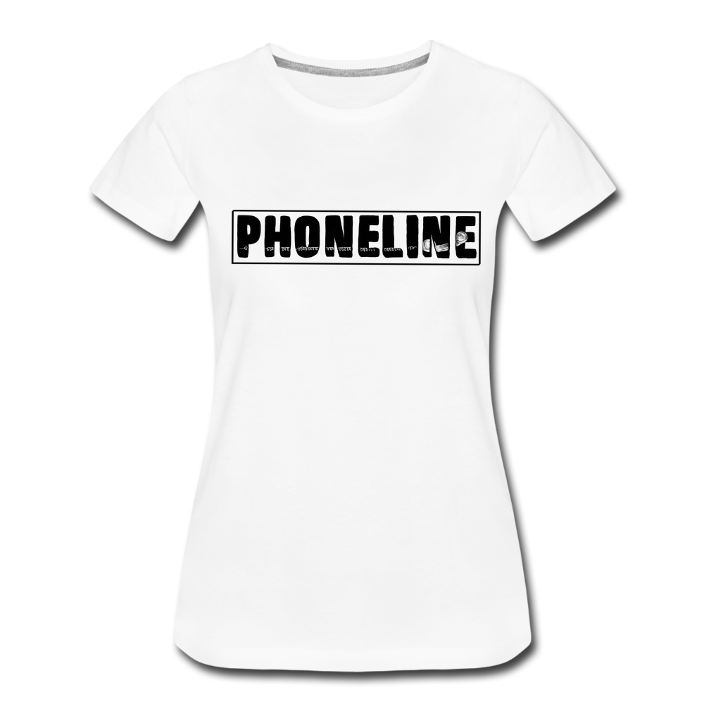 Women’s Premium Phoneline T-Shirt - white