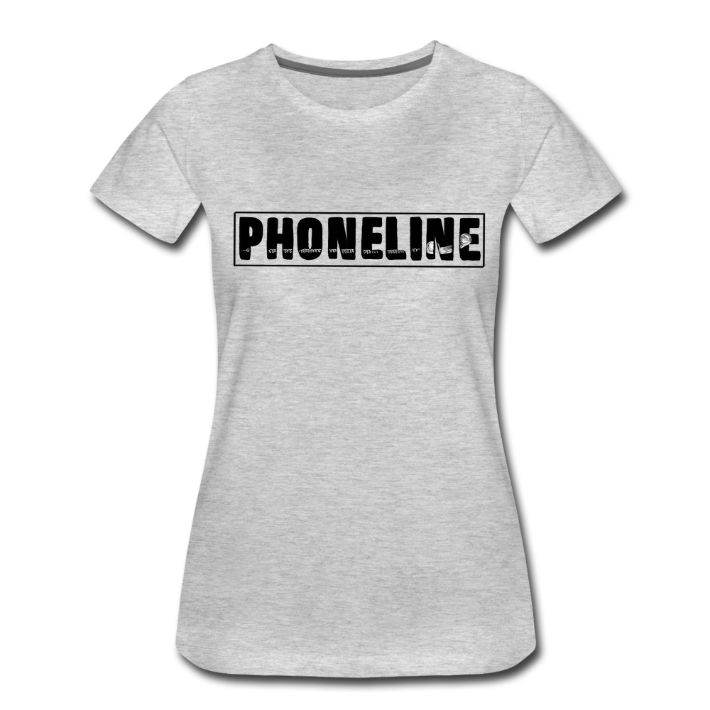 Women’s Premium Phoneline T-Shirt - heather gray