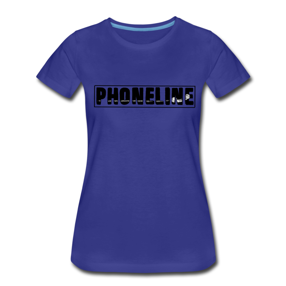 Women’s Premium Phoneline T-Shirt - royal blue