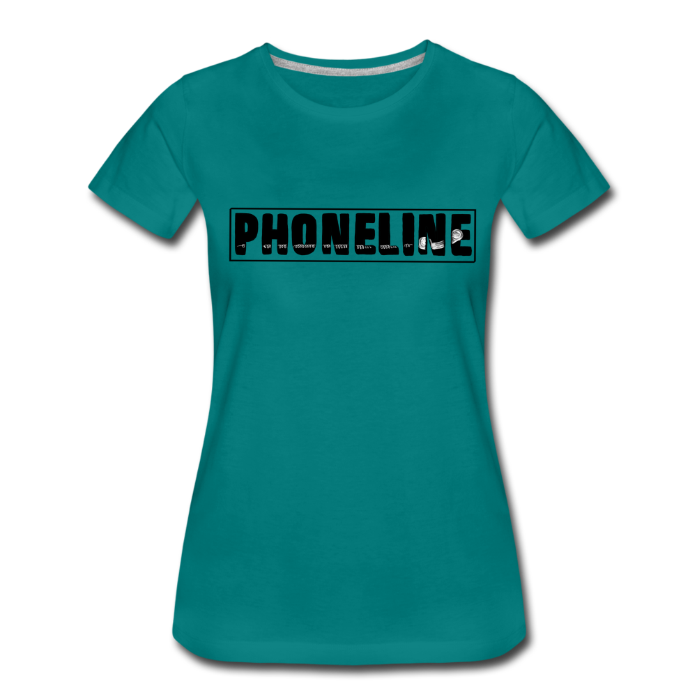 Women’s Premium Phoneline T-Shirt - teal