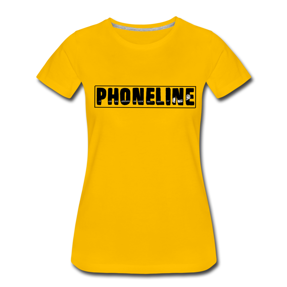 Women’s Premium Phoneline T-Shirt - sun yellow