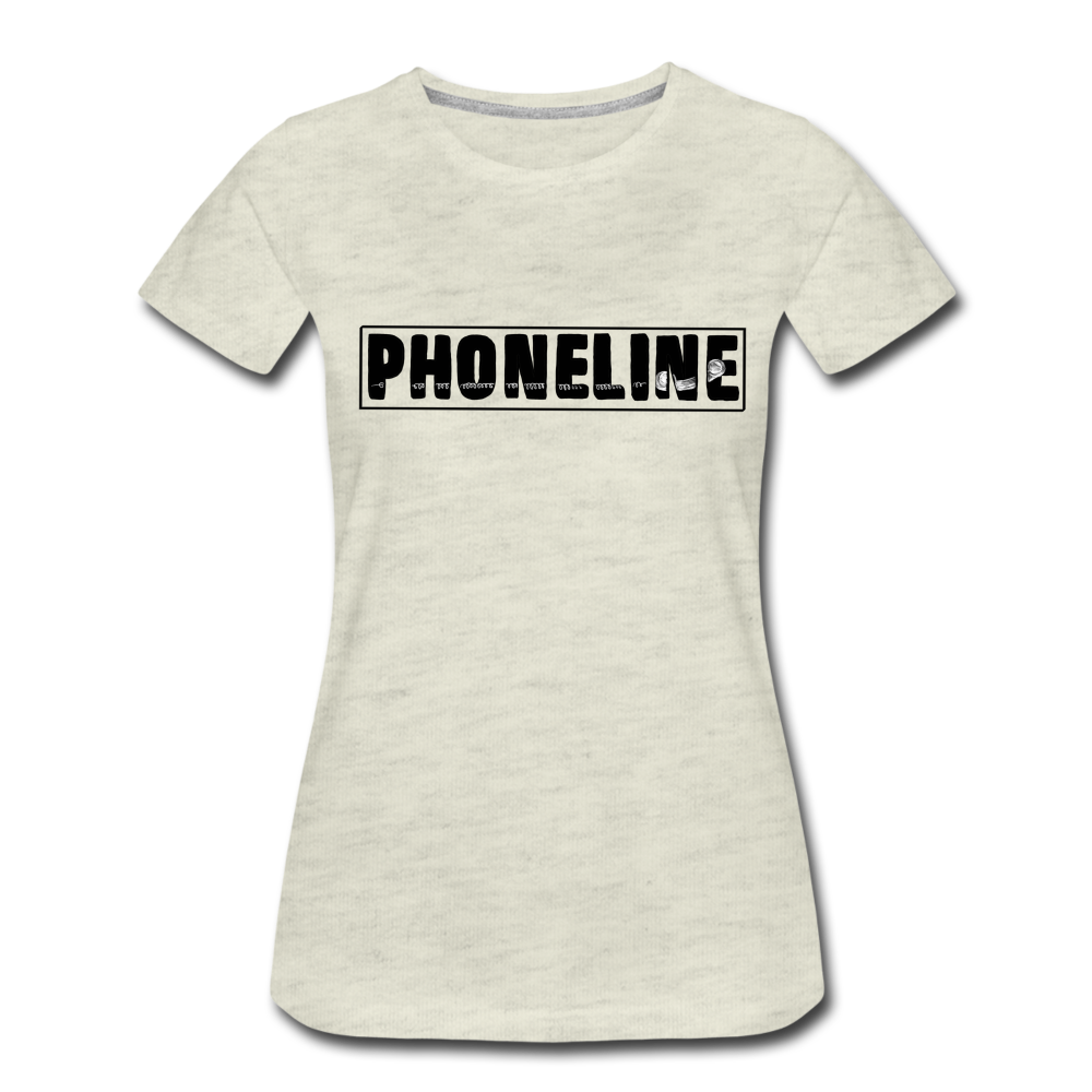 Women’s Premium Phoneline T-Shirt - heather oatmeal