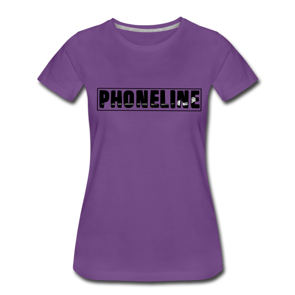 Women’s Premium Phoneline T-Shirt - purple