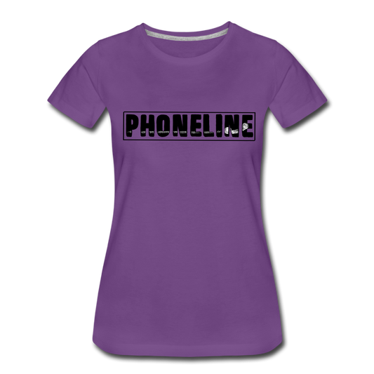 Women’s Premium Phoneline T-Shirt - purple