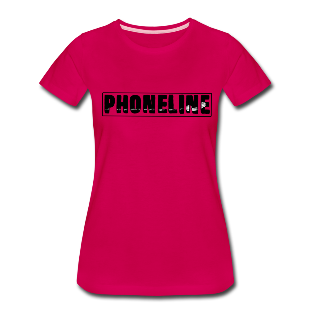 Women’s Premium Phoneline T-Shirt - dark pink