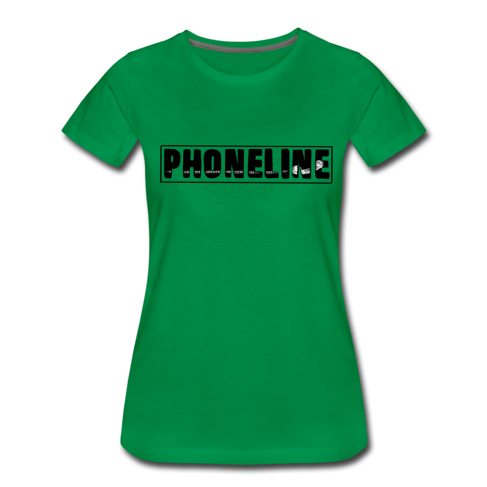 Women’s Premium Phoneline T-Shirt - kelly green