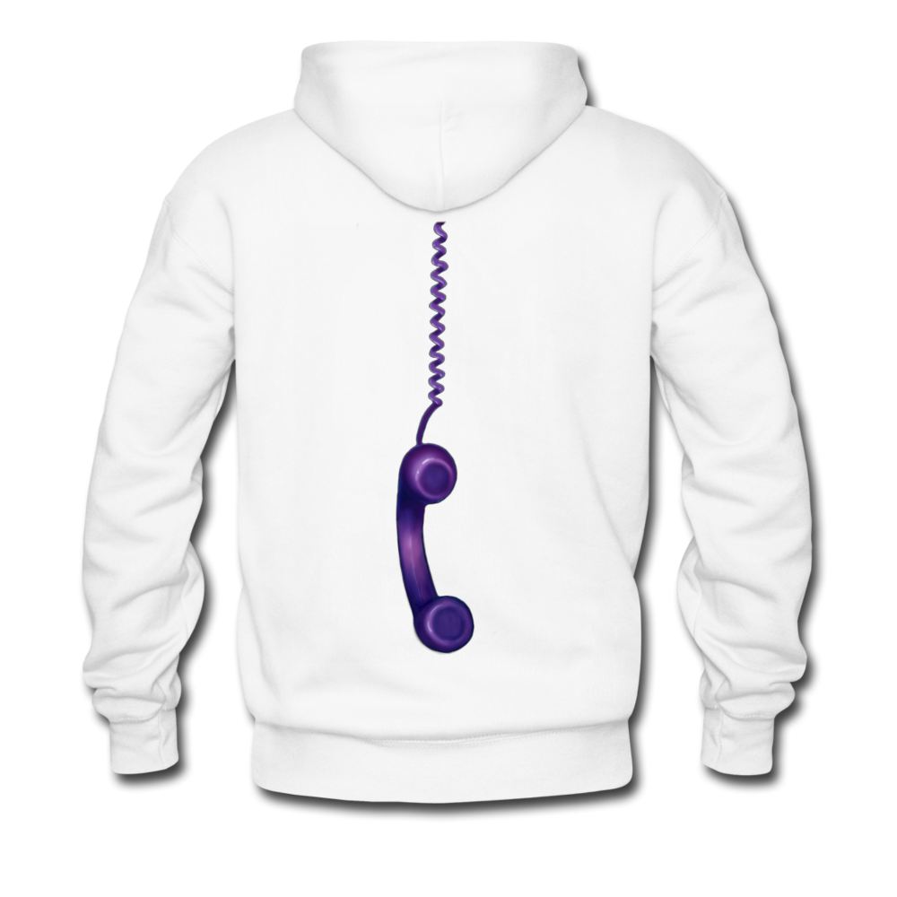 Men's Hanging Handset Hoodie - white