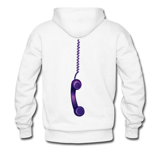 Men's Hanging Handset Hoodie - white